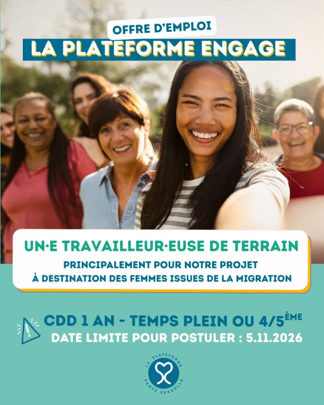 Vous souhaitez vous engager dans une asbl qui oeuvre pour une meilleure santé sexuelle et travailler au plus près des communautés ? Rejoignez notre équipe de terrain !

Nous recherchons un·e collaborateur·rice de terrain pour redynamiser et coordonner le projet FABSS, qui vise à renforcer le pouvoir d’agir des femmes issues de la migration en matière de santé sexuelle.

📍 Bruxelles et Wallonie
📄 CDD d’un an renouvelable, à 4/5 ou à temps plein
📅 Date limite pour postuler : 5 novembre 2026
👉 Retrouvez l’offre d'emploi complète via notre lien en bio !

#Recrutement #Emploi #SantéSexuelle #PréventionIST